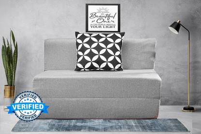 Little Smile 3X6 size for 1 Person- Moshi Fabric Washable Cover 1 Seater Single Foam Fold Out Sofa Cum Bed