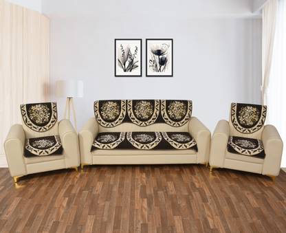 Furnishing Hut 5 Seater Sofa Cover Set Brown Sofa Fabric