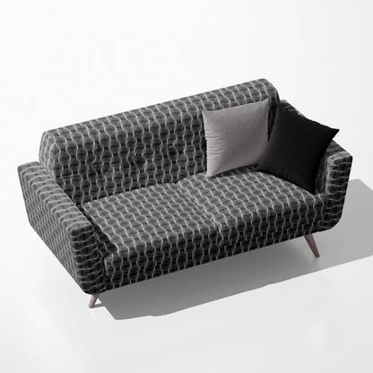 Artzfolio AZ5007573SOF_FB_RF_R-SP_D56^80_VL Monochrome Sphere Velvet Sofa Fabric Sofa Fabric