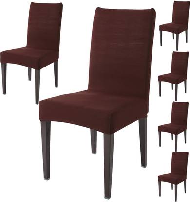 Zollyss Stretchable Dining Table Chair Cover Set of 6 Seat Protector Slipcovers Elastic Chair Cover Stretchable Washable Dining Slipcovers Sofa Fabric