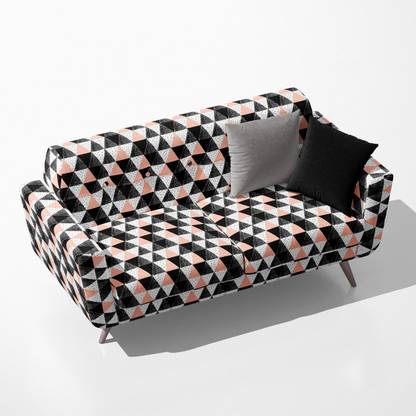 Artzfolio AZ5008192SOF_FB_RF_R-SP_D56^80_VL Abstract Geometric Pattern D8 Velvet Sofa Fabric Sofa Fabric