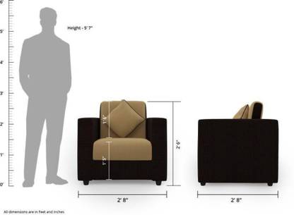 WESTIDO Emgey Fabric 1 Seater  Sofa