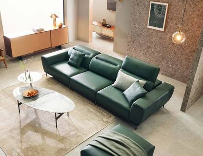 fabrique Leatherette 3 Seater  Sofa