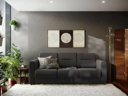 METSMITH Brooklyn Fabric 3 Seater  Sofa