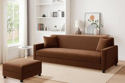Dr Smith Wooden Sofa Three Seater Fabric 3 Seater  Sofa