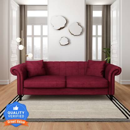 Flipkart Perfect Homes Annecy Fabric 3 Seater  Sofa