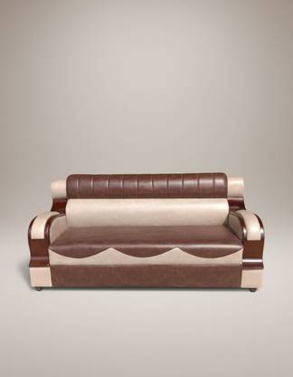 Radhakrishna professor brown Fabric 3 Seater Sofa