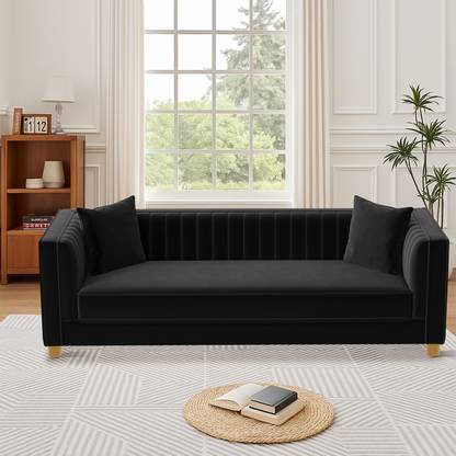 Flipkart Perfect Homes Wooden 3 Seater Sofa Fabric 3 Seater  Sofa