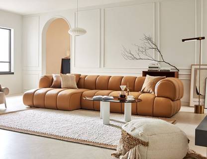 fabrique Leatherette 4 Seater  Sofa