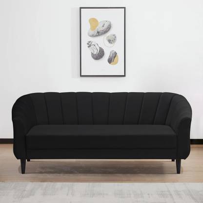 ARRA Henry Fabric Quilted Back Three Seater Sofa Fabric 3 Seater  Sofa
