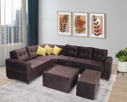 Urban Daily Amore L Shape for Living Room Fabric 8 Seater  Sofa