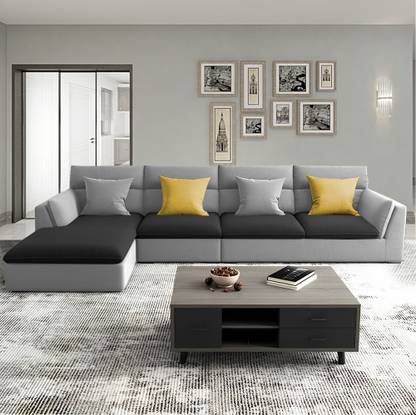 Casaliving Delton Fabric 6 Seater  Sofa