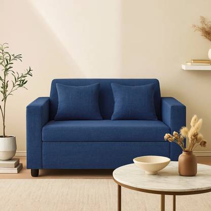 WAKESURE Premium Quality Jute Fabric 2 Seater  Sofa