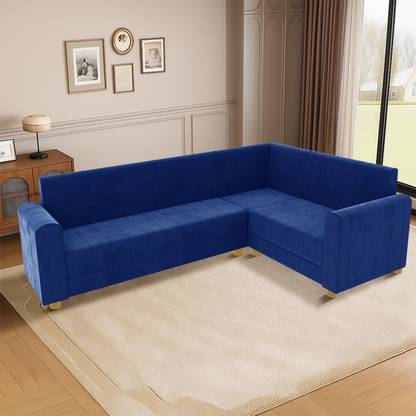 Dr Smith L-Shape 6 Seater Sofa, Extra Spacious Fabric 6 Seater  Sofa