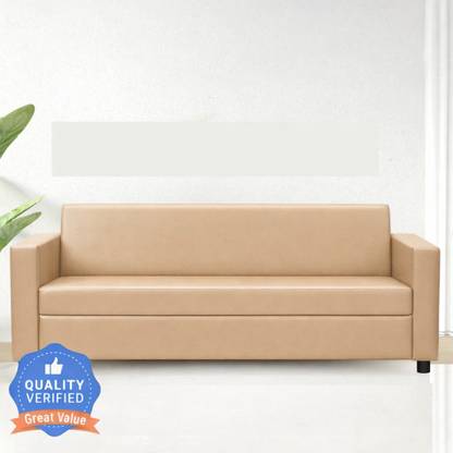 RM HOME Leatherette 3 Seater  Sofa