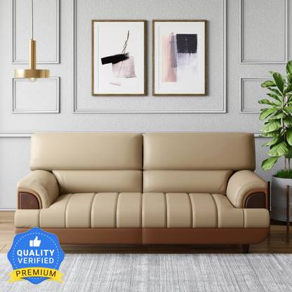 Godrej Interio Bayflow Leatherette 3 Seater  Sofa