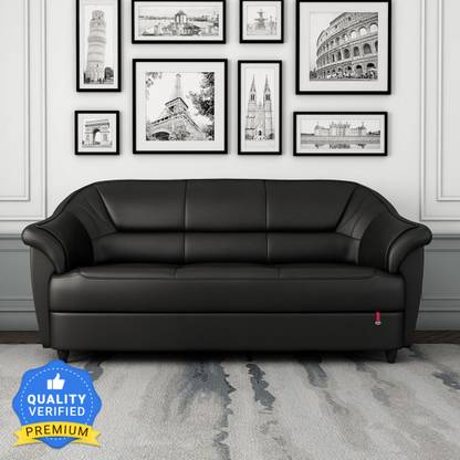 Durian Berry Leatherette 3 Seater Sofa