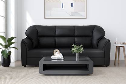 Decorhand 3 Seater Sectional Leatherette Sofa Leatherette 3 Seater  Sofa