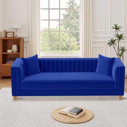 Flipkart Perfect Homes Wooden 3 Seater Sofa Fabric 3 Seater Sofa