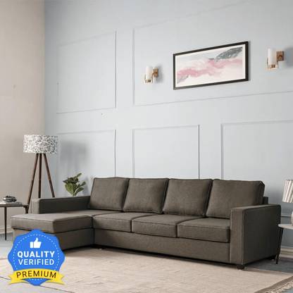 Wakefit Napper Left Aligned Chaise Fabric 5 Seater  Sofa