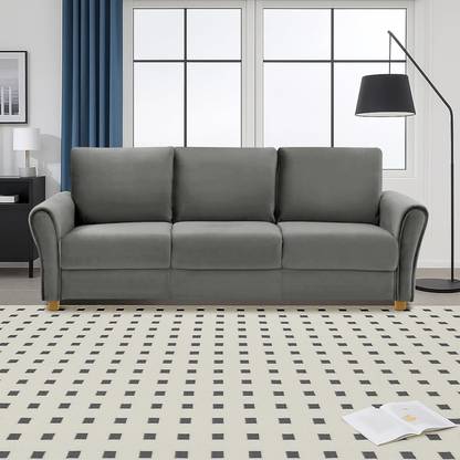 Flipkart Perfect Homes Luxury Comfort & Extra Spacious Wooden Sofa Fabric 3 Seater  Sofa