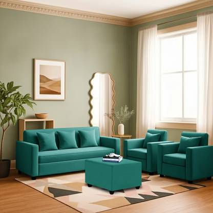 Dr Smith 3 + 1+1 Sofa Set Fabric 5 Seater  Sofa