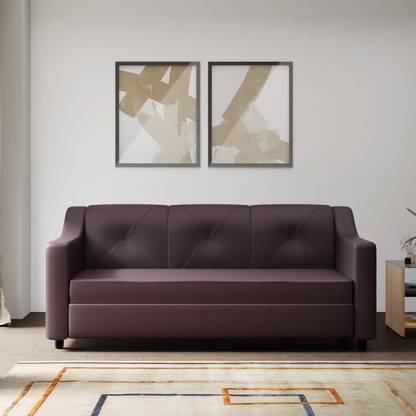 Godrej Interio Monarch Leatherette 3 Seater Sofa