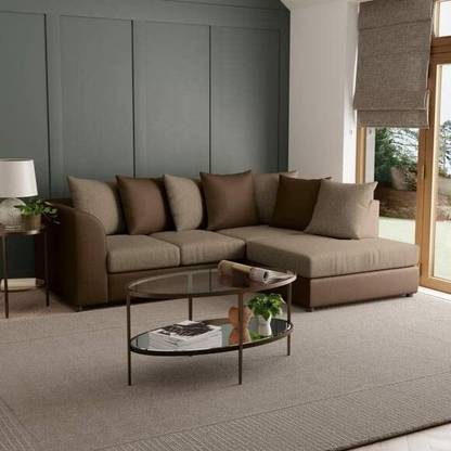 Comfort Couch Florian 5 Seater Chaise Sectional Sofa Set Fabric 6 Seater  Sofa