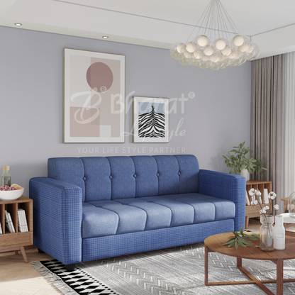 Bharat Lifestyle Deno Fabric 3 Seater  Sofa