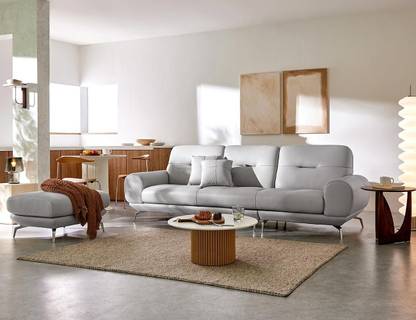fabrique Leatherette 4 Seater  Sofa
