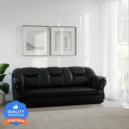 Flipkart Perfect Homes Bella Leatherette 3 Seater  Sofa