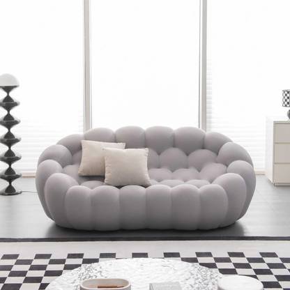 India wood mart WOODEN BUBBLE SOFA FOR LIVING ROOM BUBBLE SOFA FOR INDORE Fabric 3 Seater  Sofa