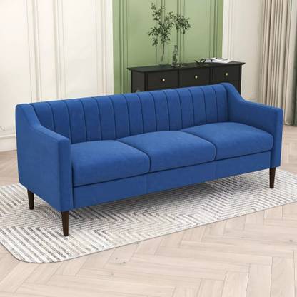 ARRA Beetle Quilted Back Three Seater Sofa With 3 Years Warranty Fabric 3 Seater  Sofa