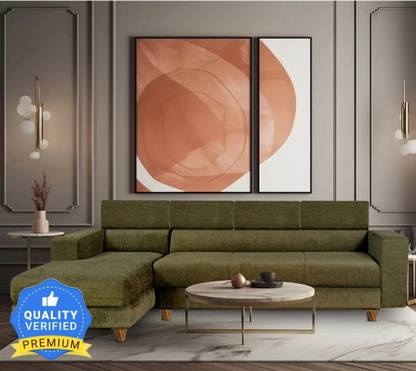 Seventh Heaven Berlin 6 Seater Sofa, Extra Spacious, Chenille Molfino Fabric Fabric 6 Seater  Sofa