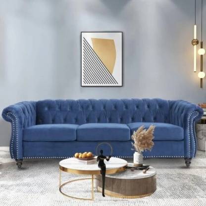 SIYARA DESIGN Fully Upholstered Three Seater Fabric For Living Room/ Office | Fabric 3 Seater  Sofa