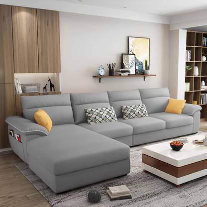 Casaliving Seams Fabric 6 Seater  Sofa