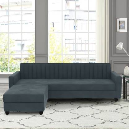 Vansh Furniture L SHAPE Fabric 4 Seater  Sofa