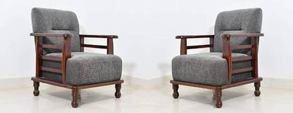 HOUSERIGHT Houseright 1 seater sofa - set of 2 combo |single seater arm chair (sofa) Solid Wood 2 Seater  Sofa