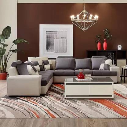 lifestyle furniture malaysia l corner Fabric 7 Seater  Sofa