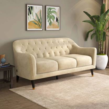 SIYARA DESIGN Sleek Sophistication: 3-Seater Fabric Sofa for Every Home Fabric 3 Seater  Sofa