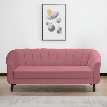ARRA Henry Fabric Quilted Back Three Seater Sofa Fabric 3 Seater  Sofa