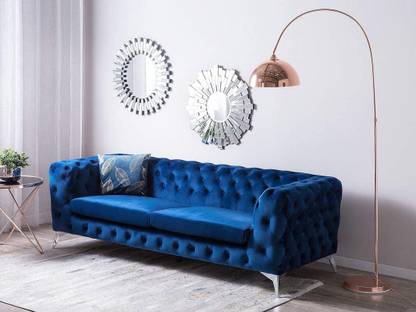 Smarts collection Chesterfield Sofa for Living Room , Hall & Bedroom , Fabric 3 Seater  Sofa