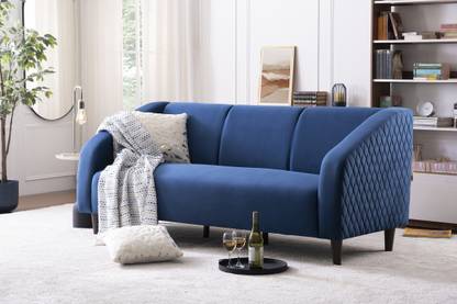 FURLENCO NEW INV - Enzzo Fabric 3 Seater  Sofa