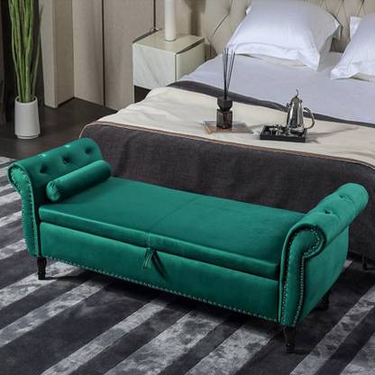 TFS Luxurious Bench settee Sofa with Storage Box for Bedroom/Living-room/Office Fabric 3 Seater  Sofa