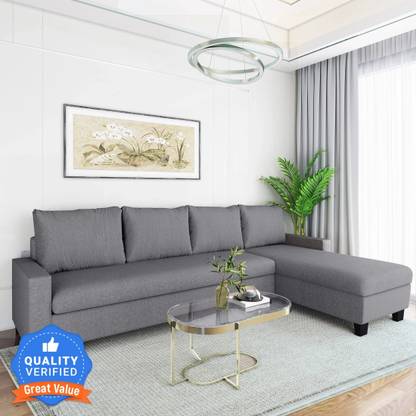 Flipkart Perfect Homes Porto L Shape Fabric 6 Seater  Sofa