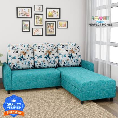 Flipkart Perfect Homes Ivory RHS Fabric 5 Seater  Sofa