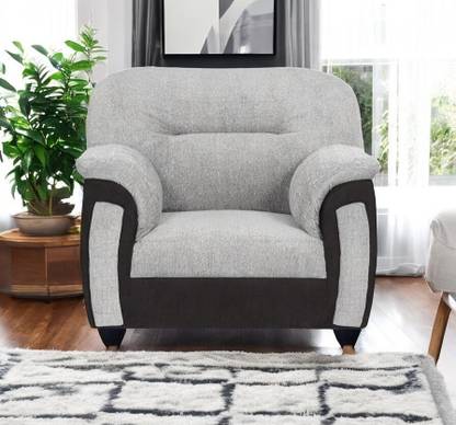 Torque Ruben 1 Seater Fabric Sofa for Living Room (Beige - Brown) Fabric 1 Seater  Sofa