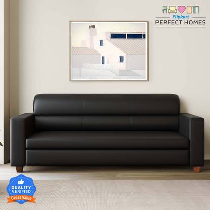 Flipkart Perfect Homes Kawa Leatherette 3 Seater  Sofa