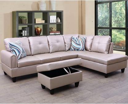 Zikra Selma Leatherette 5 Seater  Sofa