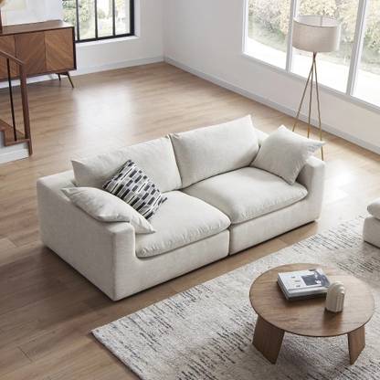 theclevercouch Dawson Linen look Fabric 3 Seater  Sofa